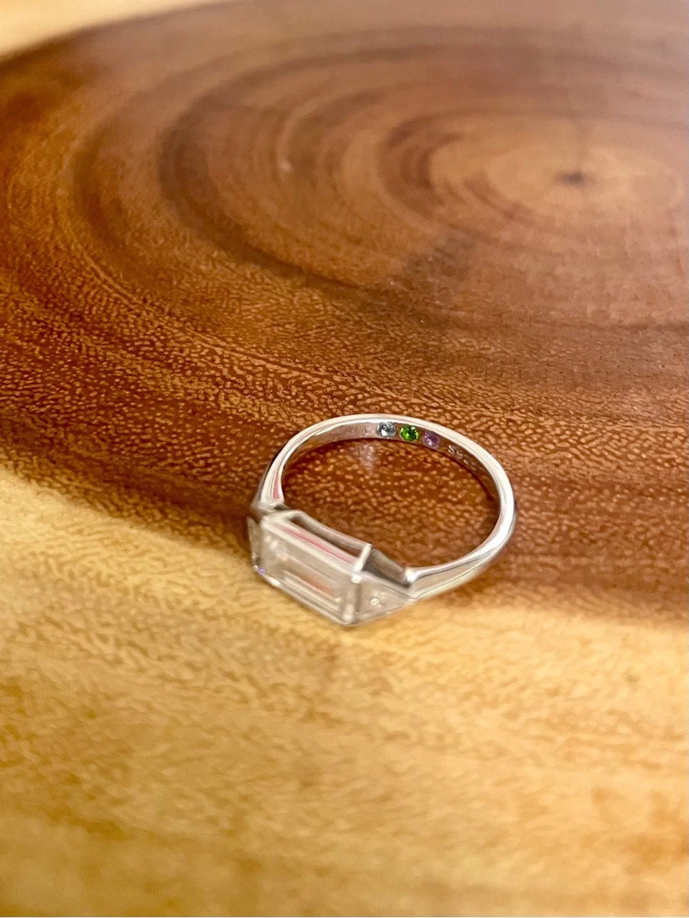 1 Carat Moissanite Baguette Ring In 925 Sterling Silver with GRA - Picture 13 of 16